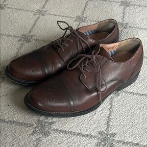 Brown Leather Wingtip Oxford Shoes